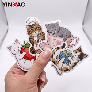 สติกเกอร์กันน้ำลายการ์ตูนน่ารักแบบกำหนดเอง สติกเกอร์ไวนิลไดคัท สติกเกอร์ตกแต่งสไตล์คาวาอี้ สำหรับตกแต่งแล็ปท็อปและขวดน้ำ - Product Image 1
