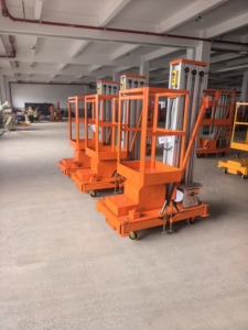 Piattaforma di Lavoro Mobile in Alluminio AWP6 a Singolo Albero, Altezza Massima 6m, Carico 300kg, Sollevatore Aereo AC/DC per Manutenzione di Magazzini ed Edifici - Product Image 3