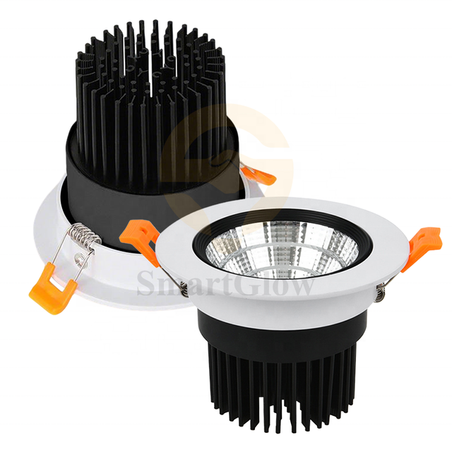 AC85-265V 7W 10W 12W 15W 18W 24W 30W 35W 40W Anti Glare Adjustable Spot Light 3CCT 3000K 4000K 6000K Dimmable COB LED Downlights