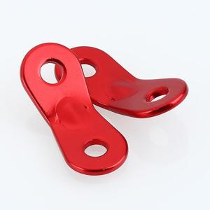 Hebilla de nudo rápido de 3 orificios de aleación de aluminio, color rojo, 3,9 x 1,6 cm, para ajuste de cuerda de tienda de campaña - Product Image 4