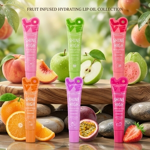 Aceite Labial de Frutas de Marca Privada, Hidratación 24H, Bálsamo Labial de Alto Brillo, Tratamiento Labial Humectante y Brillante, 6 Sabores, OEM, ODM, Venta al Por Mayor - Product Image 2