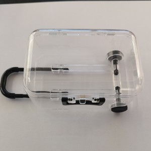 Mini Jewelry Organizer Box Transparent Desktop Storage For Earrings Hair Accessories Small Capacity 0.025L Covered Tidy Design - Product Image 4