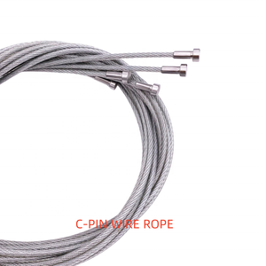 루프와 아연 펀치가있는 C-PIN 플라스틱 코팅 강철 와이어 로프 안전 케이블 슬링 - Product Image 3