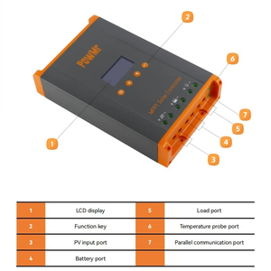 PowMr High Quality 12V 24V 36V 48V Solar Hybrid <strong>Controller</strong> 60A Supports Parallel <strong>MPPT</strong> <strong>Charge</strong> <strong>Controller</strong> - Product Image 2