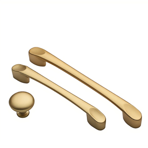 Multi Size Aluminum Alloy 96mm 128mm 192mm Matte <strong>Gold</strong> <strong>Drawer</strong> <strong>Pulls</strong> and Knobs Cabinet Handles for Custom Furniture Hardware - Product Image 1