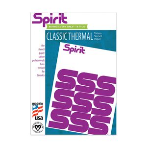 Papel de transferencia Spirit Stencil CLASSIC THERMAL A1111 8,5 "X 11" para tatuaje - Product Image 1