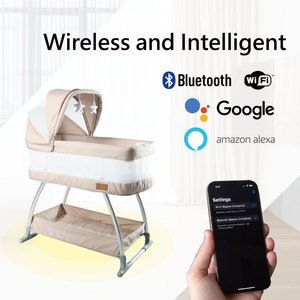 Nueva Cuna de Madera para Bebé con Deslizamiento Automático, Cuna Eléctrica Plegable con Deslizamiento Automático - Product Image 6