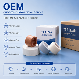 Rouleau de pansement médical non tissé hypoallergénique à haute adhérence, personnalisable en gros, pour la fixation de bandages en clinique - Product Image 5