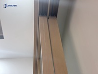 Cloison coulissante moderne en alliage d'aluminium avec verre dépoli double vitrage pour salon, chambre et dressing
