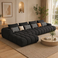 Canapé Sectionnel de Luxe en Velours Modulable en L, Meuble de Salon Haut de Gamme, Canapé Rembourré de Qualité Supérieure