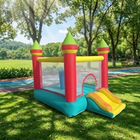 Château gonflable Noco de haute qualité en tissu Oxford, avec toboggan, kit complet, souffleur d'air portable, pour enfants, pour la cour.