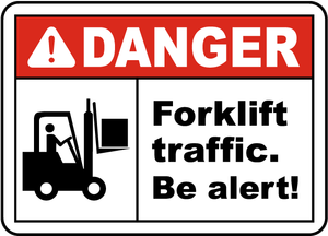 Warehouse Forklift Traffic Safety <strong>Sign</strong> Heavy Duty Warning <strong>Sign</strong> Board OSHA Compliant Honk Horn and Look Both <strong>Ways</strong> <strong>Sign</strong> - Product Image 4