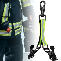 Sangle de maintien pour gants de pompier transfrontalier en sangle de nylon réfléchissante avec mousqueton à déclenchement rapide