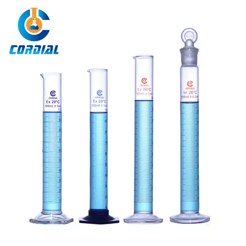 CORDIAL Lab Glassware 250ml 500ml 1000ml段階的ホウケイ酸ガラス測定シリンダー