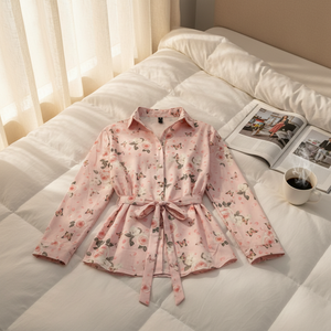 Pigiama Casual da <span class=keywords><strong>Donna</strong></span> 100% Cotone, Tinta Unita, Traspirante con Etichetta Frontale per la Stagione Estiva - Vendita <span class=keywords><strong>Online</strong></span> - Product Image 5