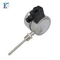 Electric Contact Bimetal Thermometer Pipe Boiler Temperature Gauge Can Be Controlled with Upper and Lower Limits