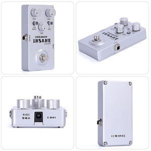 COOLMUSIC C-DI01 Pedal de Efectos para Guitarra con Distorsión Extrema, Carcasa de Aleación de Aluminio, True Bypass, 9V DC, Luz LED, Diseño Delgado - Product Image 5