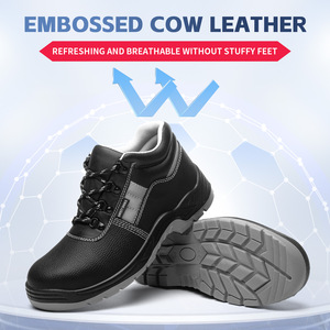 JIANKUN-Botas <span class=keywords><strong>DE</strong></span> TRABAJO antipinchazos para hombre, zapatos <span class=keywords><strong>de</strong></span> cuero <span class=keywords><strong>de</strong></span> vaca en relieve impermeables <span class=keywords><strong>de</strong></span> malla transpirable ligera con punta <span class=keywords><strong>de</strong></span> acero - Product Image 2