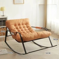 EaseNeat Double paresseux chaise berçante Durable tissu doux salon pour chambre salon pliable meubles de maison appartement Villa