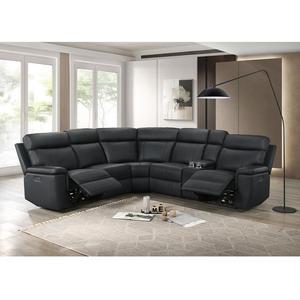 Sofá Seccional de Cuero Reclinable Eléctrico, Estilo Cine, con Portavasos, Cómodo y Relajante, para Sala de Estar - Product Image 2