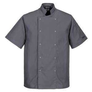 PORTWEST - C733SGRM Chaqueta gris pizarra de los chefs de Cumberland-EAN 5036108348565 CHEFS AND FOOD INDUSTRY WORKWEAR - Product Image 1