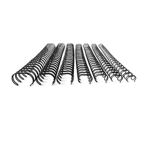 كتاب مطلي بالنايلون سلك حلقي مزدوج أسود بوصة لفائف حلزونية معدنية عالية الجودة ملزمة - Product Image 1