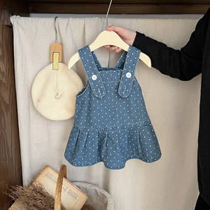 OEM ODM Abiti Estivi per Neonati 0-3 Anni, Vestiti in Denim per Bambine, Abbigliamento con Bretelle per Bimbe - Product Image 6