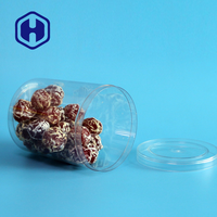 Vente en gros de design moderne Chewing-gum jetable en plastique PET pour barbe à papa Biscuits Boîte d'emballage alimentaire Couvercle anti-fuite BPA