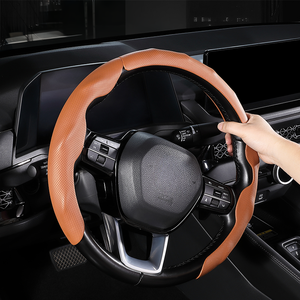 Housse de volant en cuir perforé anti-transpiration avec fixation par boucle pour <span class=keywords><strong>Cadillac</strong></span> STS 2008 – Confort et adhérence améliorés - Product Image 2