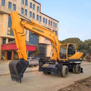 Second Hand Hyundai 210w 210 Wheel <b>Excavator</b> 210w-9 <b>Excavators</b> for Sale 21 Ton <b>Excavator</b> With <b>Tires</b> - Product Image 2