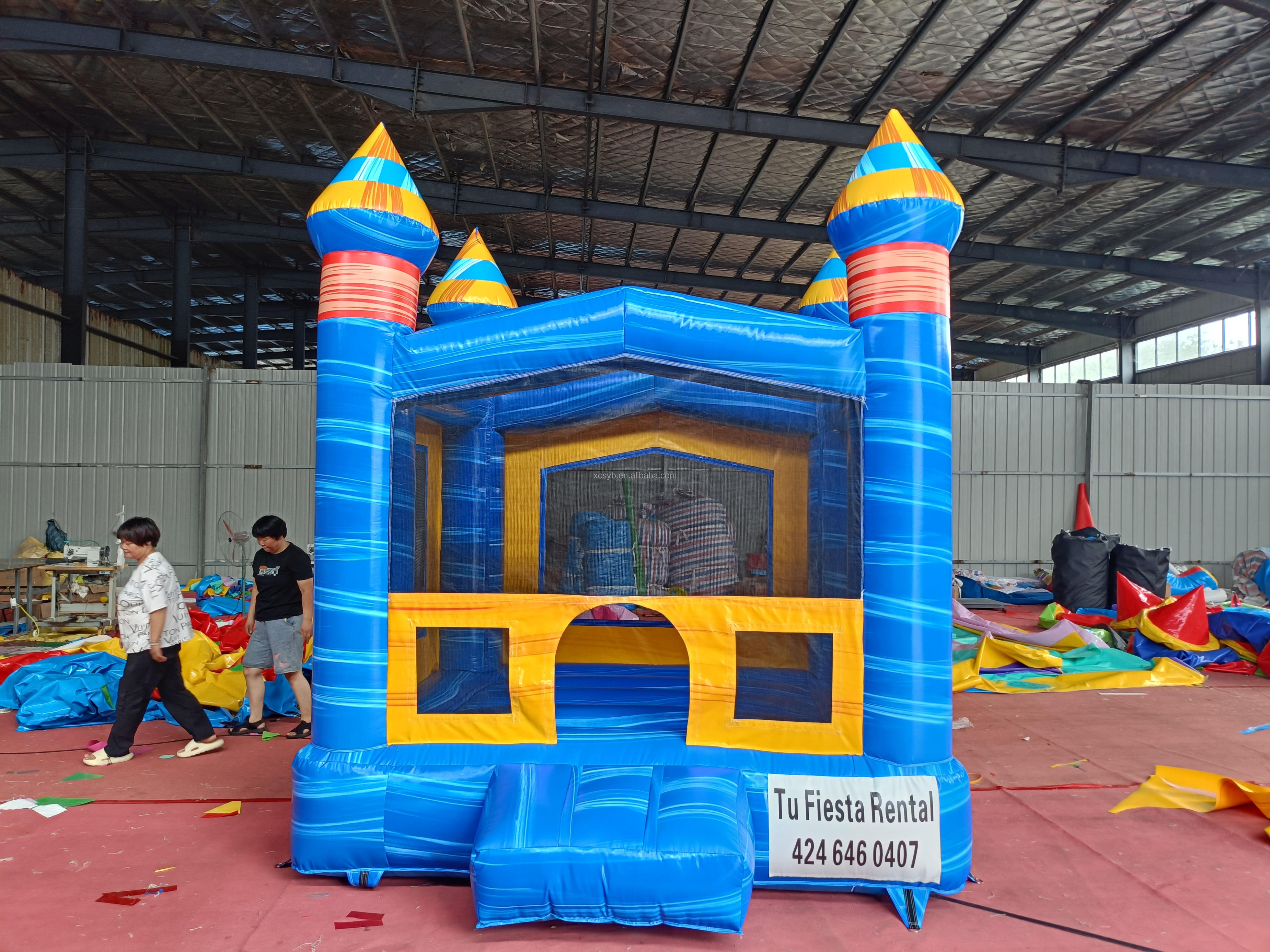 blue 3*3 inflatable castle