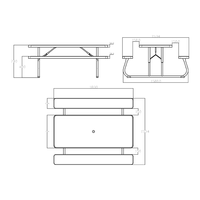 Heavy Duty 180CM extérieur pique-nique cour fête à manger pliant brasserie en plastique bière ensemble Table et banc pour événement