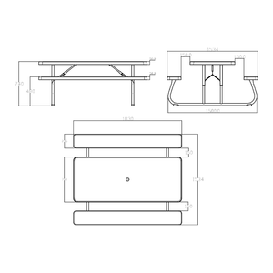 Heavy Duty 180CM all'aperto cortile Picnic festa pranzo pieghevole <span class=keywords><strong>birreria</strong></span> di plastica Set di birra tavolo e panca per eventi - Product Image 6
