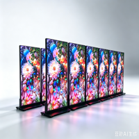 Afficheur LED portable léger et réglable en hauteur, signalétique numérique d'intérieur avec contrôle du contenu via WIFI et USB