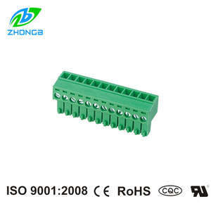 Zhongbo 15edgk 3.81 mét Plug-in khối thiết bị đầu cuối 2 24 Brass đồng mùa xuân cho <span class=keywords><strong>PCB</strong></span> 300V đánh giá điện áp 30A mẫu miễn phí có sẵn - Product Image 2