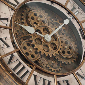 <span class=keywords><strong>Orologio</strong></span> <span class=keywords><strong>da</strong></span> parete <span class=keywords><strong>da</strong></span> 18 pollici con ingranaggi, <span class=keywords><strong>orologio</strong></span> decorativo in stile Steampunk industriale di grandi dimensioni, adatto per l'arredamento di cucina e soggiorno - Product Image 2