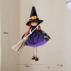 DAMAI Décorations Suspendues de Sorcière d'Halloween, Mini Pendentif Balai de Sorcière Mignon, Décoration de Fête d'Halloween, Décoration pour Fenêtre et Arbre de Maison, Photo - Product Image 3