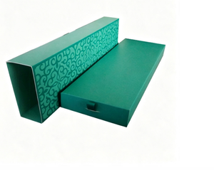 Customized High-End Rigid Gift <b>Box</b> Rectangle Green Patterned Matt Finish Four-Color Printing Paperboard Packaging - Product Image 1