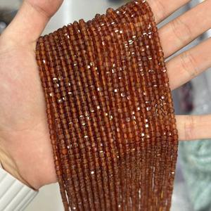 3MMキューブ天然石宝石本キュービックスクエアローズクォーツ小さな石のストランドビーズジュエリー作り装飾アクセサリー - Product Image 6