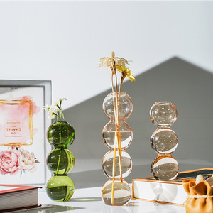 Jarrón Cilíndrico de Vidrio Esmerilado Moderno, Nuevo, para Decoración de Mesa, Estilo Simple, para Bodas y Hogar, con Diseño de Bola para Cultivo Hidropónico - Product Image 3
