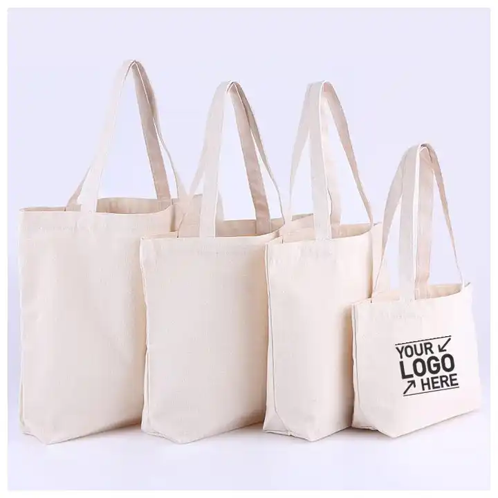 Wholesale Quality Blank Canvas Shopping Bags Large Capacity Cotton