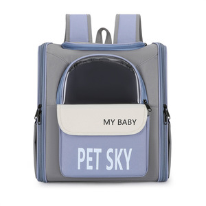 Sac à dos pliable pour chat Pet Sky en tissu Oxford, transporteur portable pour animaux de compagnie avec fenêtre en maille et motif « My Baby Letter » - Product Image 4