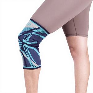 Genouillère de basketball en nylon personnalisée, manchon de compression respirant, léger, design fin, élasticité réglable, unisexe, printemps - Product Image 1