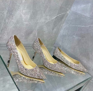 Chaussures à talons hauts JC Top Version, paillettes colorées, cuir de mouton véritable, semelle extérieure en cuir italien, 6,5 cm, Jimmyschoo - Product Image 2