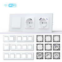 Mvava OEM DIY Panneau en verre trempé tactile intelligent pour interrupteur WiFi, prise de courant, USB Type C, luxe