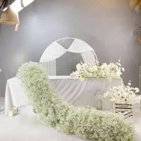 Fleurs artificielles Gypsophila blanches à 3 tiges en PU souple, faites à la main, toucher réel, pour mariage et Saint-Valentin, à prix abordable