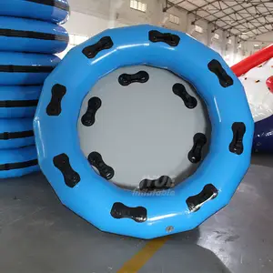 Balsa redonda de PVC puro para 4 personas, Parque Acuático inflable, para piscina, de fibra de vidrio