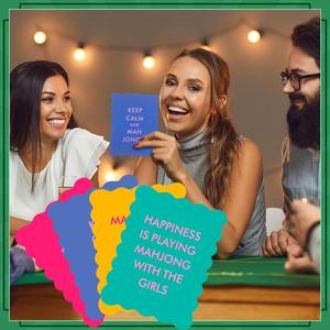 Mélangeur de tuiles de Mahjong coloré en PVC épais avec motifs et inscriptions, à bords ondulés, pour mélanger et mélanger les tuiles, Cadeaux de Mahjong - Product Image 6