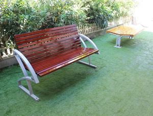 Gavin muebles de calle al aire libre 4 asientos bancos de parque WPC Banco al aire libre listones compuestos - Product Image 6