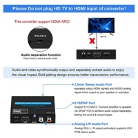 Convertisseur d'extracteur audio HDMI 4K 60Hz avec HDMI 4K et sortie optique SPDIF / Toslink et RCA L / R